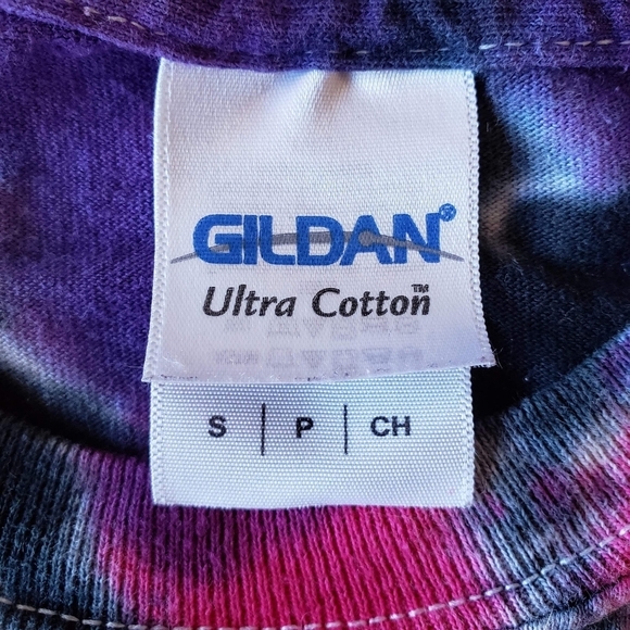 Gildan | Vibrant Tie Dye Hippie South Park 100% Cotton Long Sleeve Tee Women's S - Picture 6 of 7